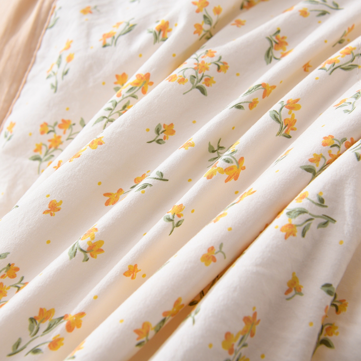 91家纺网 家纺一手货源 找家纺 金梦家居 2026新款水洗棉床盖夏被款四件套 春暖花开