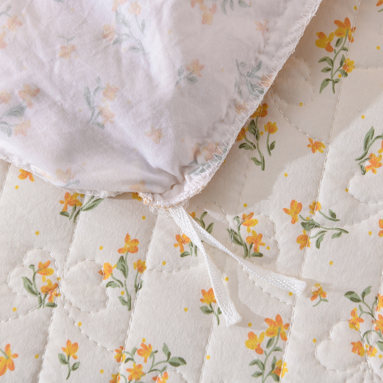 91家纺网 家纺一手货源 找家纺 金梦家居 2026新款水洗棉床盖夏被款四件套 春暖花开