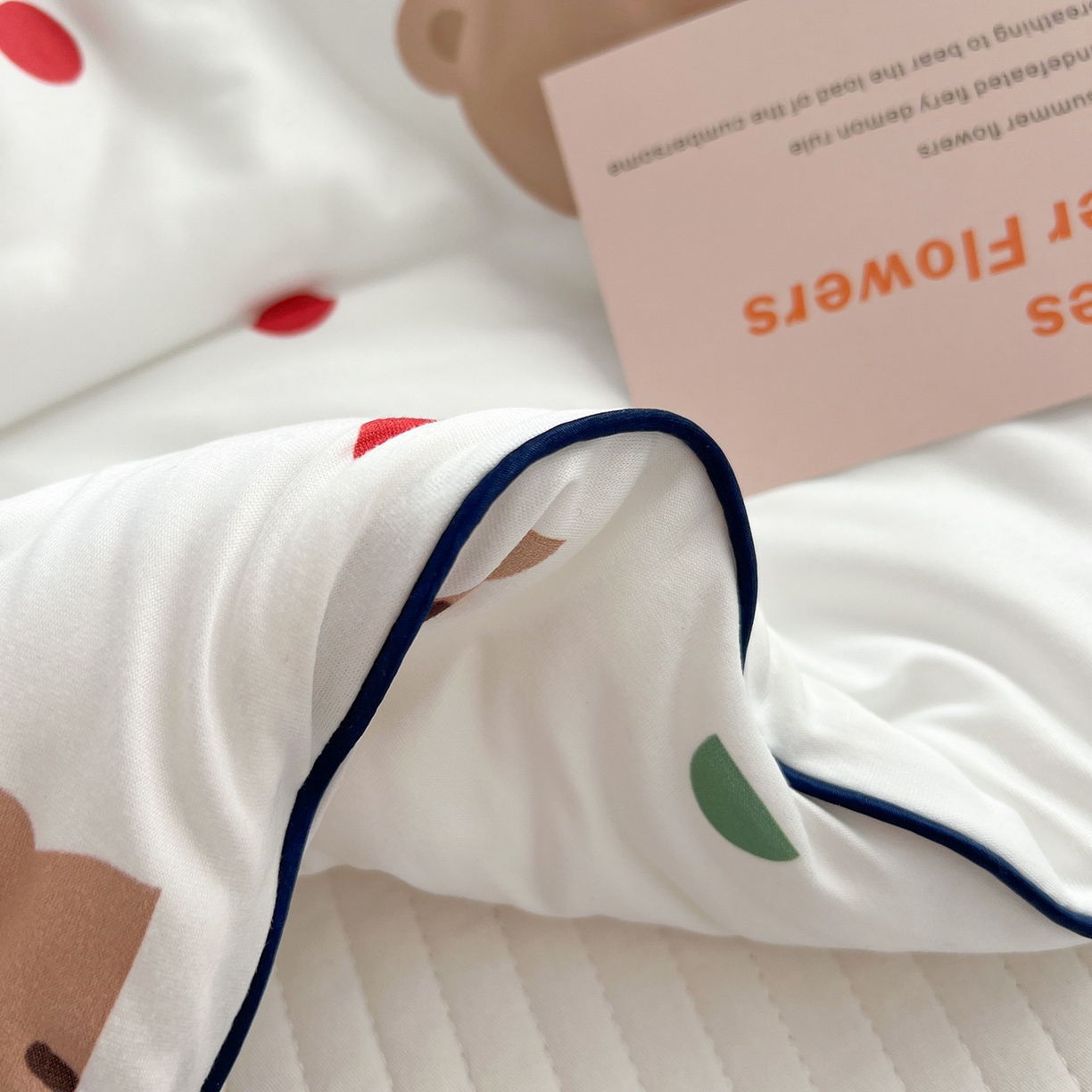 91家纺网 家纺一手货源 找家纺 咏绒家纺工厂店 厂家直销网销爆款花型永不断货2025春夏新款A类牛奶针织棉大豆夏被（长期款） 米洛熊