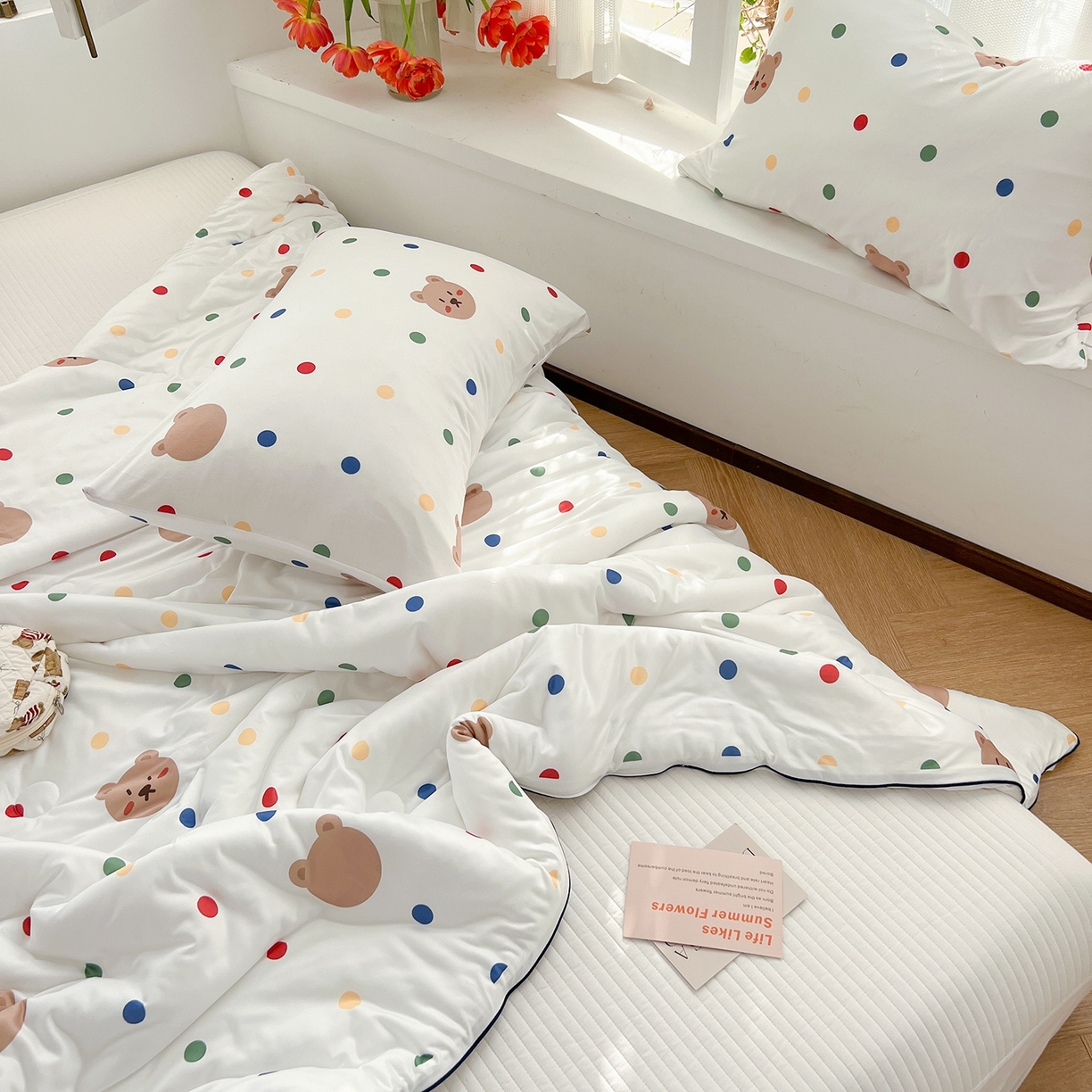 91家纺网 家纺一手货源 找家纺 咏绒家纺工厂店 厂家直销网销爆款花型永不断货2025春夏新款A类牛奶针织棉大豆夏被（长期款） 米洛熊