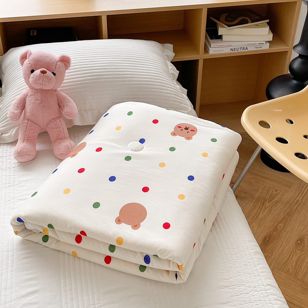 91家纺网 家纺一手货源 找家纺 咏绒家纺工厂店 厂家直销网销爆款花型永不断货2025春夏新款A类牛奶针织棉大豆夏被（长期款） 米洛熊