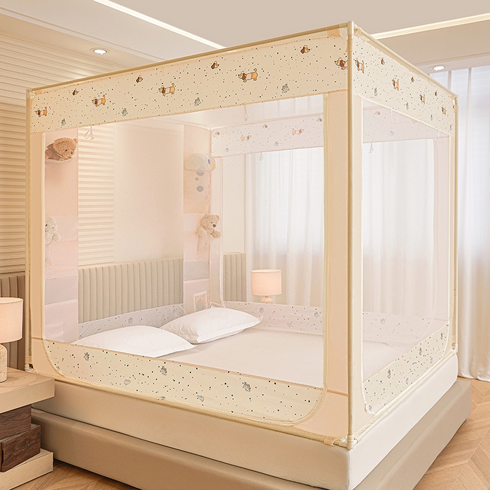 91家纺网 家纺一手货源 找家纺 （总）青竹苑 2026新款贴布口袋款床笠底坐床蚊帐