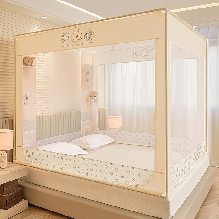 91家纺网 家纺一手货源 找家纺 （总）青竹苑 2026新款贴布口袋款床笠底坐床蚊帐