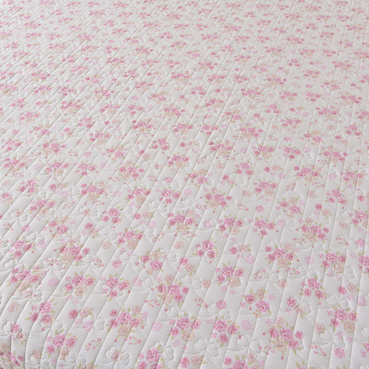 91家纺网 家纺一手货源 找家纺 金梦家居 2026新款水洗棉床盖夏被款四件套 粉黛佳人