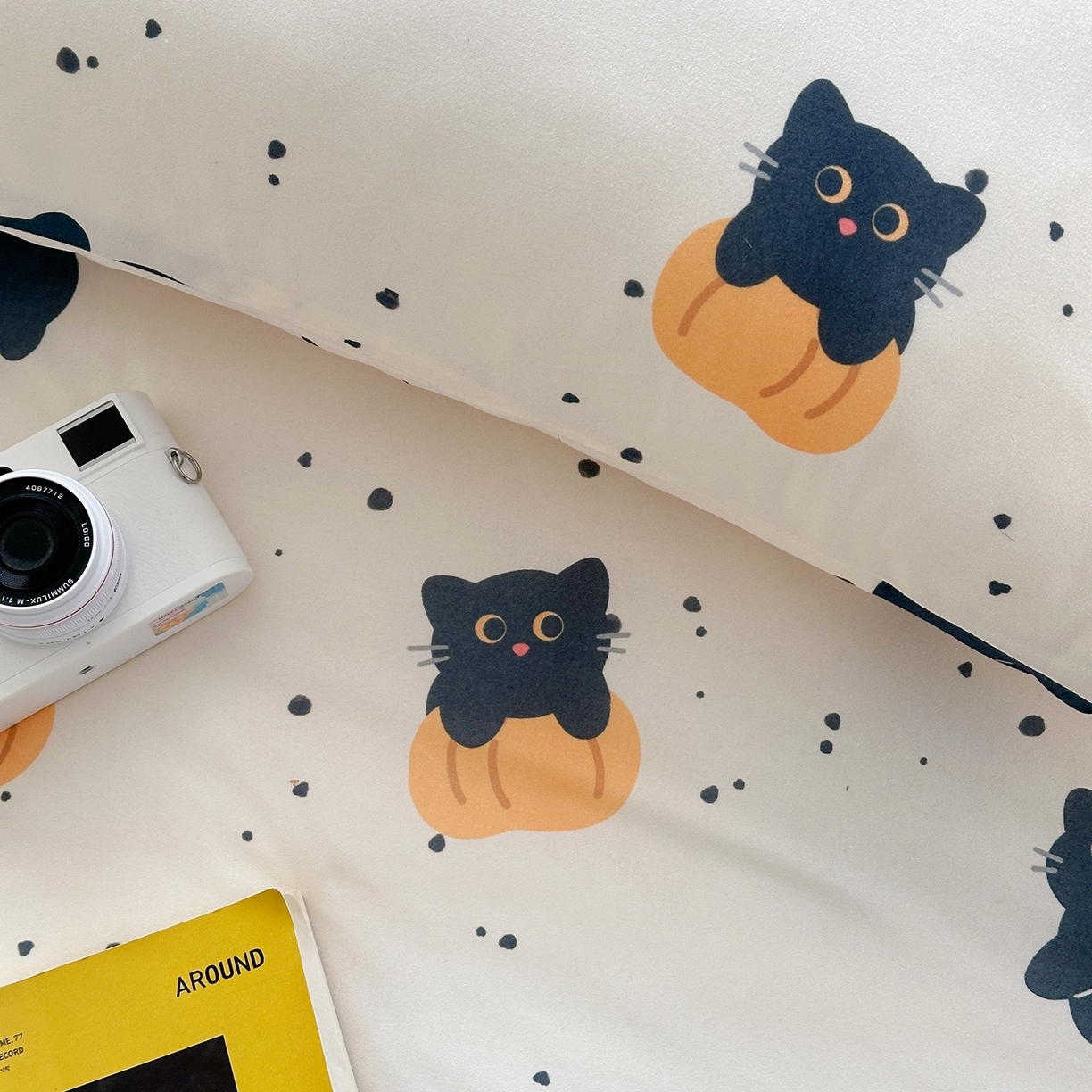 91家纺网 家纺一手货源 找家纺 咏绒家纺工厂店 厂家直销网销爆款花型永不断货2025春夏新款A类牛奶针织棉大豆夏被（长期款） 南瓜猫