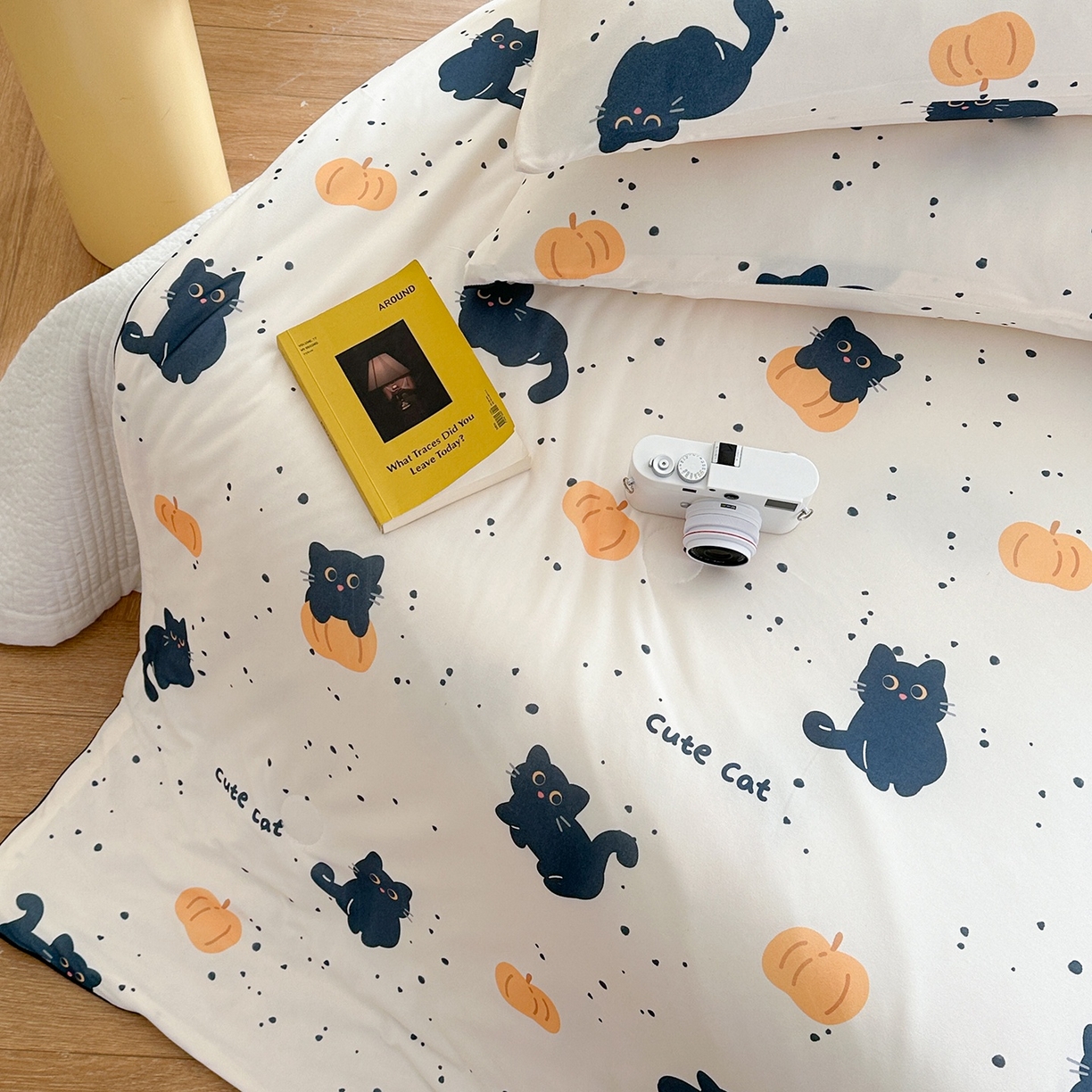 91家纺网 家纺一手货源 找家纺 咏绒家纺工厂店 厂家直销网销爆款花型永不断货2025春夏新款A类牛奶针织棉大豆夏被（长期款） 南瓜猫