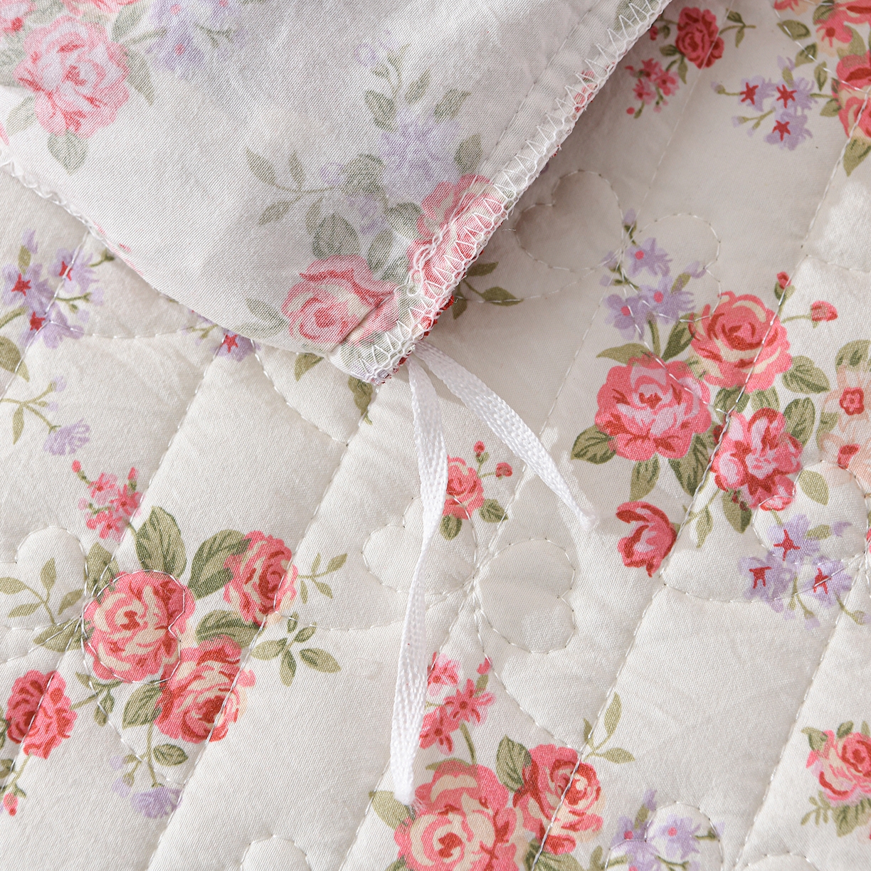 91家纺网 家纺一手货源 找家纺 金梦家居 2026新款水洗棉床盖夏被款四件套 红粉佳人