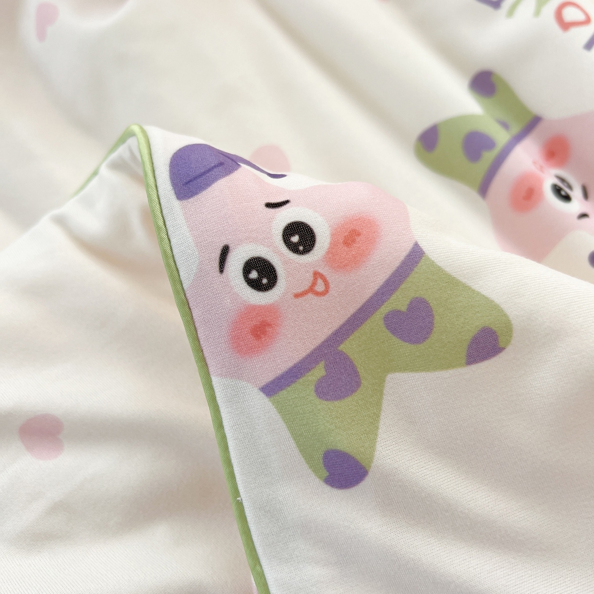 91家纺网 家纺一手货源 找家纺 咏绒家纺工厂店 厂家直销网销爆款花型永不断货2025春夏新款A类牛奶针织棉大豆夏被（长期款） 派大海星