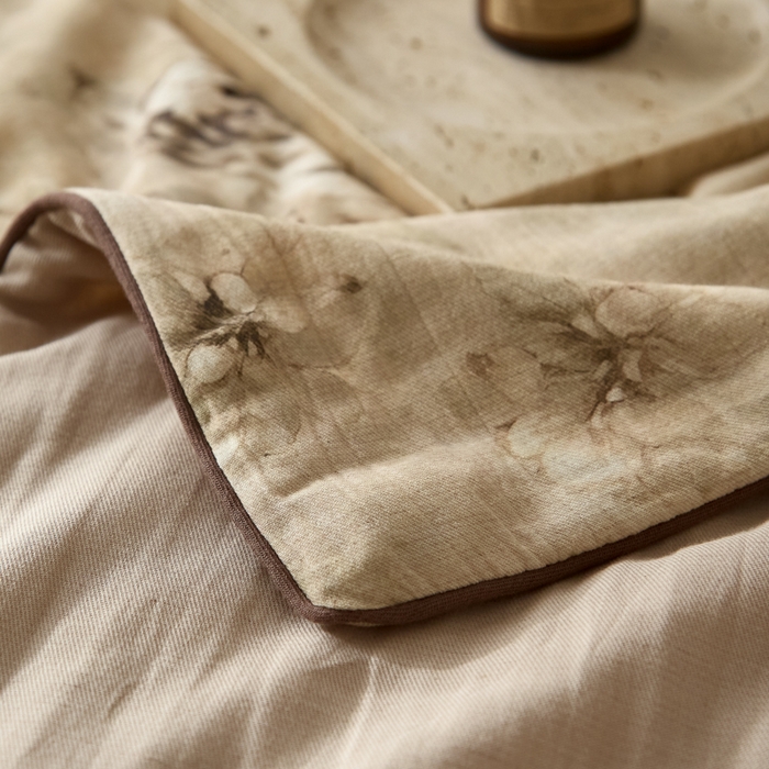 91家纺网 家纺一手货源 找家纺 大彩家居 2026新款棉麻夏被 荒野玫瑰