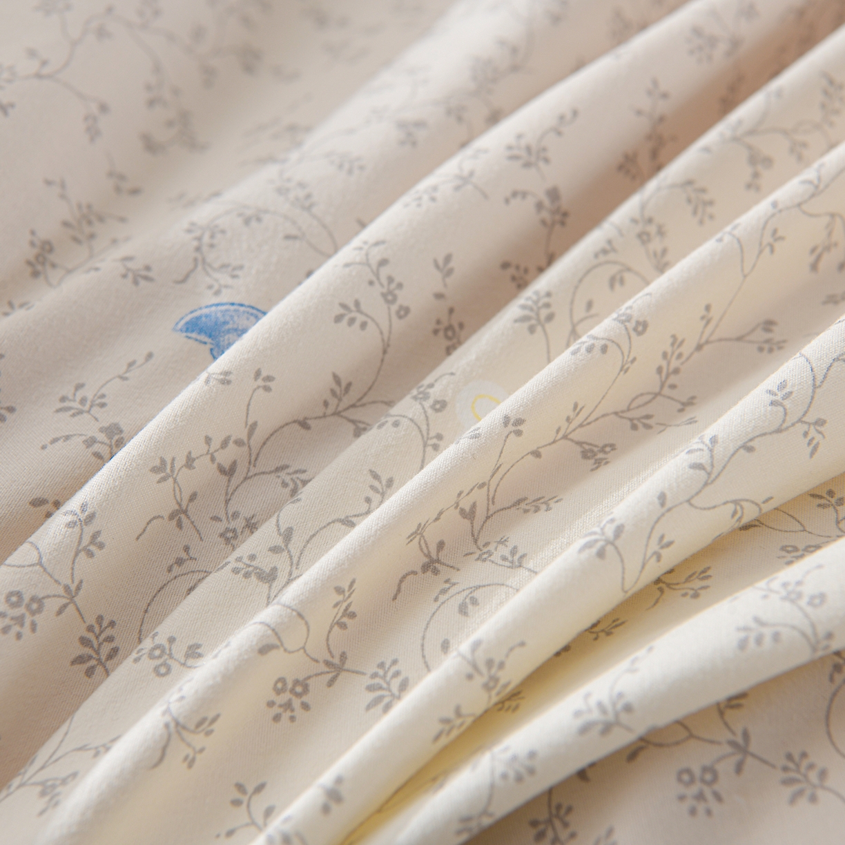 91家纺网 家纺一手货源 找家纺 金梦家居 2026新款水洗棉床盖夏被款四件套 蝴蝶缤纷