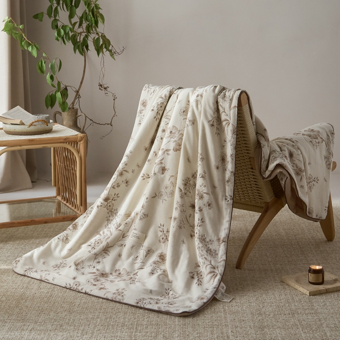 91家纺网 家纺一手货源 找家纺 大彩家居 2026新款棉麻夏被 林间拾遗