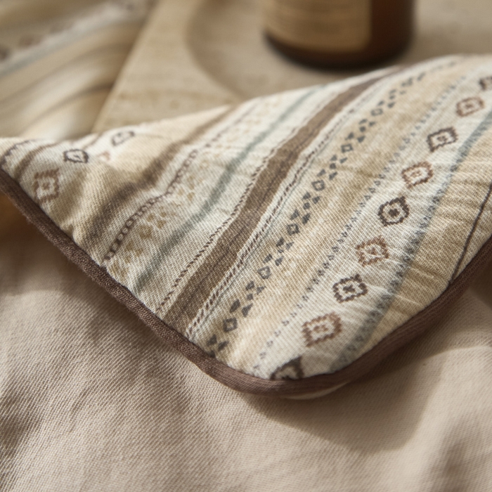 91家纺网 家纺一手货源 找家纺 大彩家居 2026新款棉麻夏被 摩洛哥诗篇