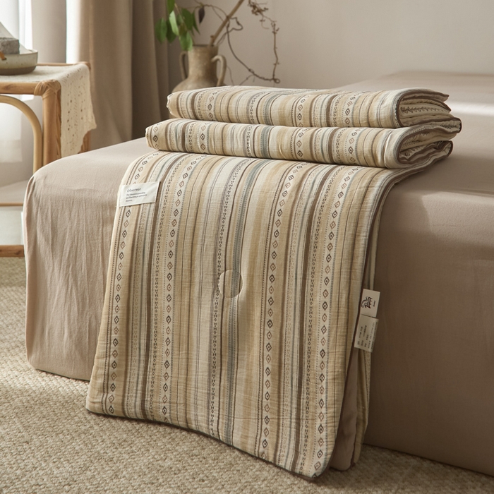 91家纺网 家纺一手货源 找家纺 大彩家居 2026新款棉麻夏被 摩洛哥诗篇