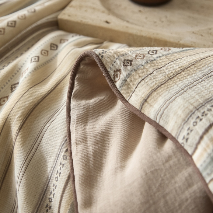 91家纺网 家纺一手货源 找家纺 大彩家居 2026新款棉麻夏被 摩洛哥诗篇