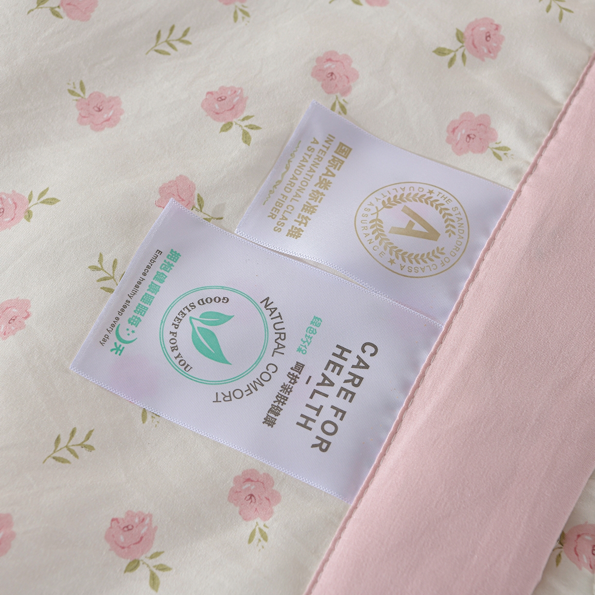 91家纺网 家纺一手货源 找家纺 金梦家居 2026新款水洗棉床盖夏被款四件套 花开朵朵