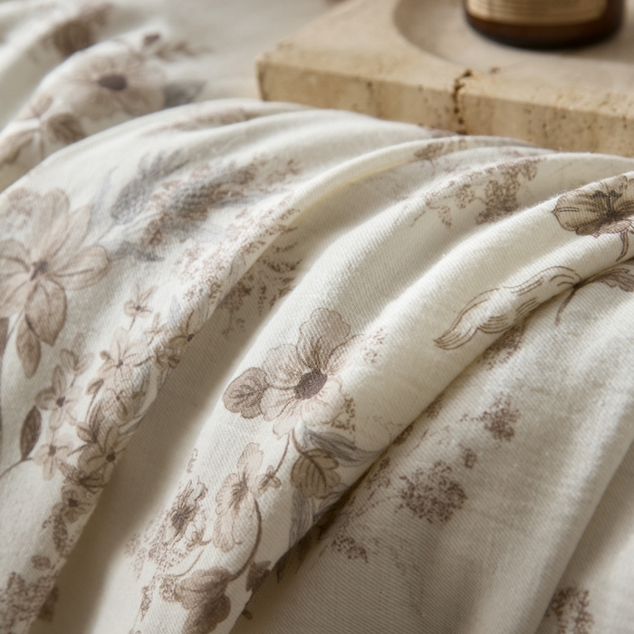 91家纺网 家纺一手货源 找家纺 大彩家居 2026新款棉麻夏被 浅秋印象