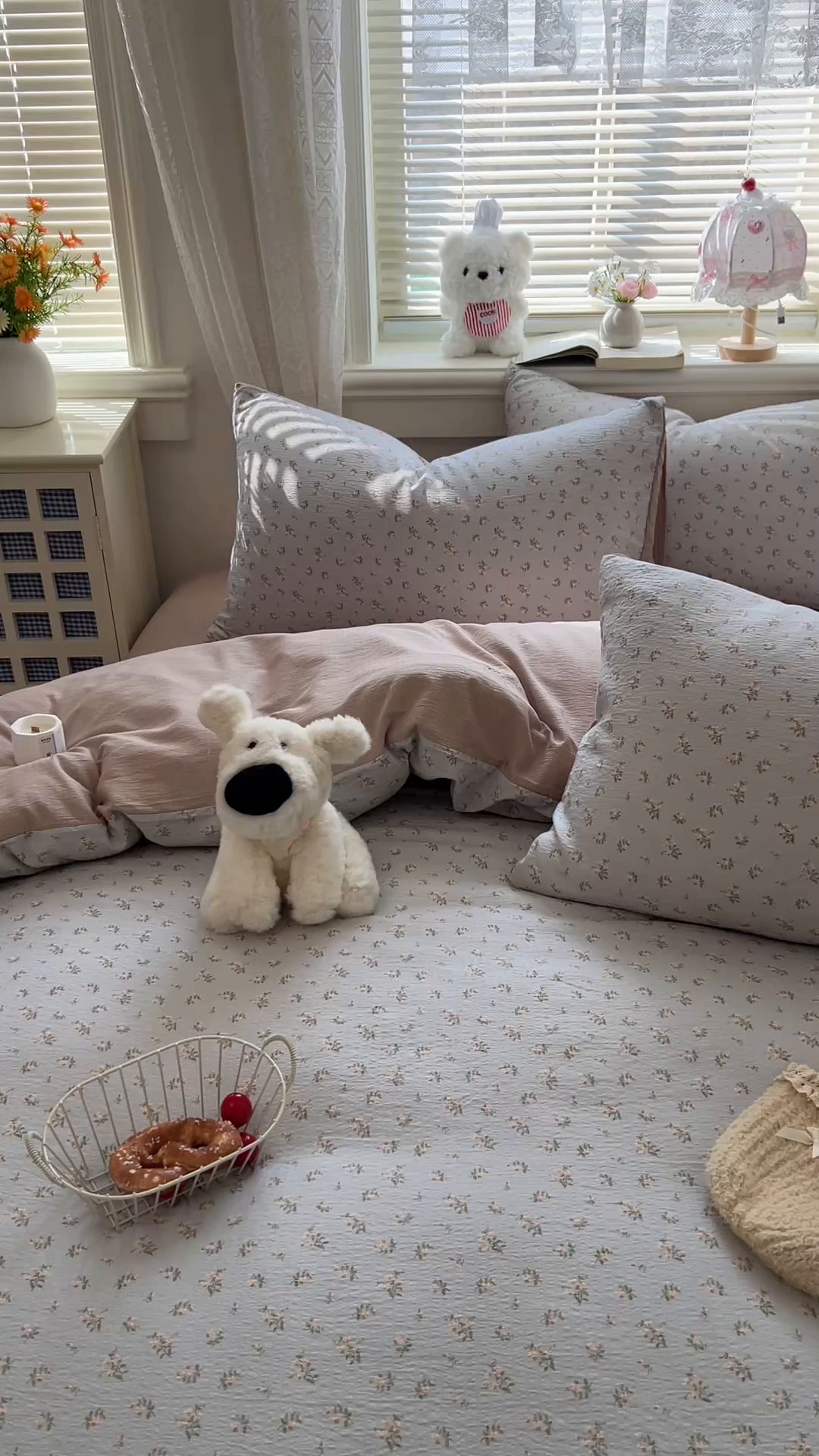 91家纺网 家纺一手货源 找家纺 金梦拉家纺 2026春夏新款云感双层纱皱皱纱系列四件套 森澜