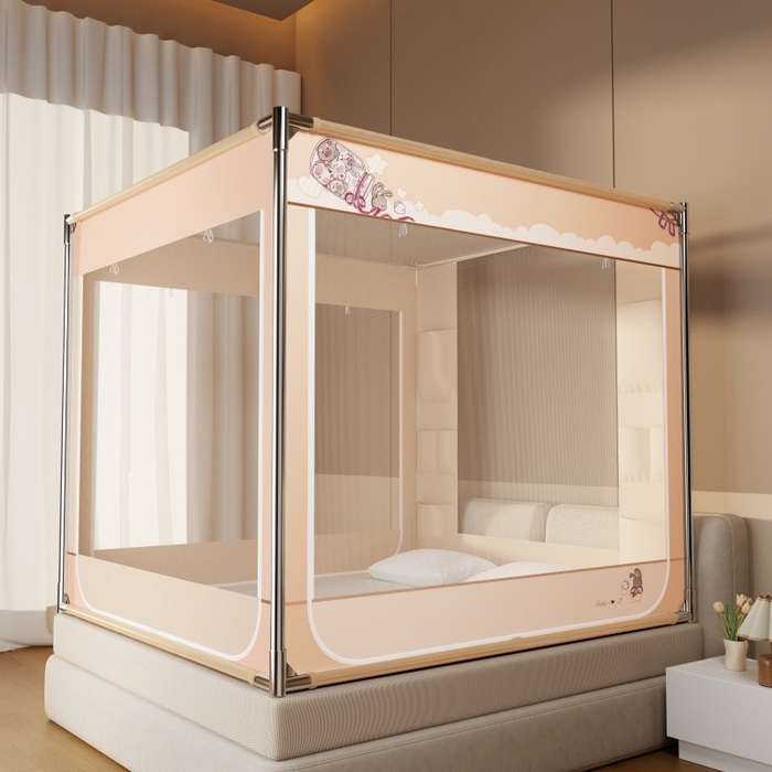 91家纺网 家纺一手货源 找家纺 （总）青竹苑 2026新款贴布口袋款床笠底坐床蚊帐