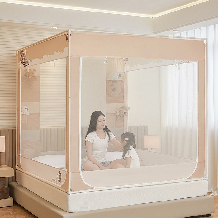 91家纺网 家纺一手货源 找家纺 （总）青竹苑 2026新款贴布口袋款床笠底坐床蚊帐