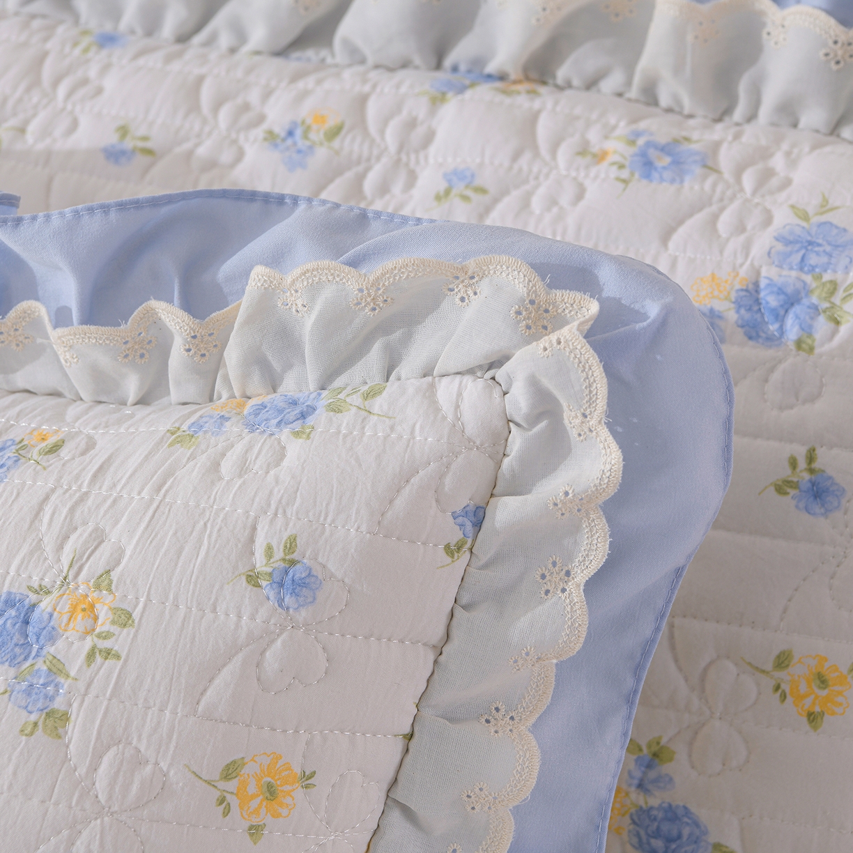 91家纺网 家纺一手货源 找家纺 金梦家居 2026新款水洗棉床盖夏被款四件套 花开盛夏