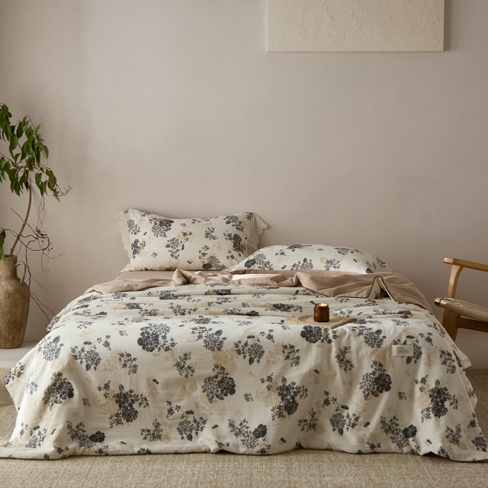 大彩家居 2026新款棉麻夏被 午后庄园