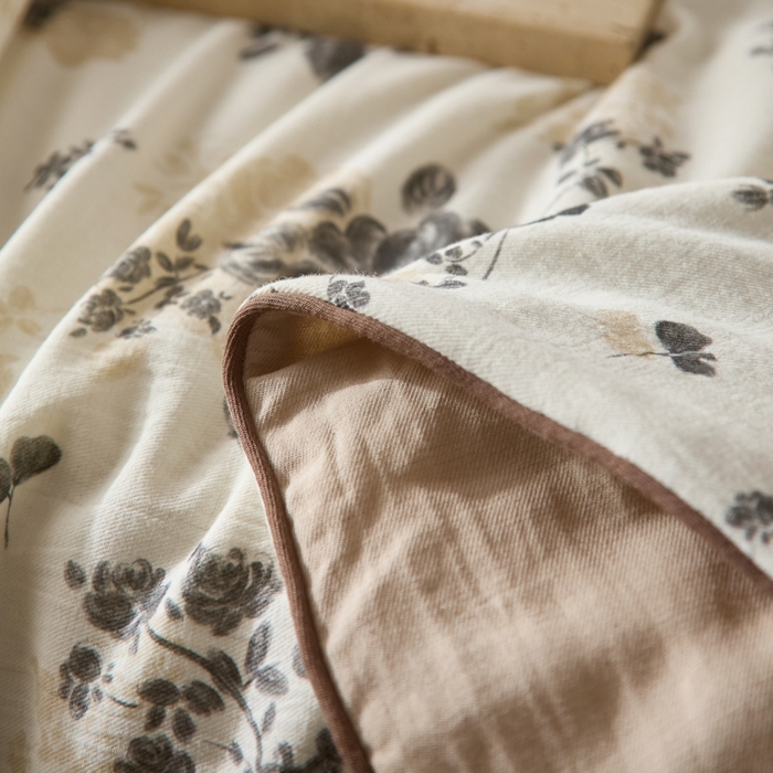 91家纺网 家纺一手货源 找家纺 大彩家居 2026新款棉麻夏被 午后庄园