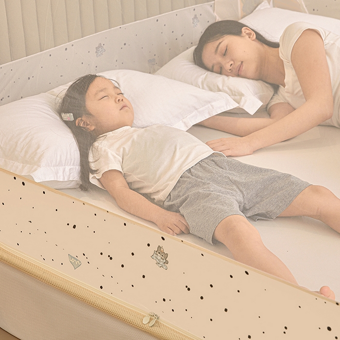 91家纺网 家纺一手货源 找家纺 青竹苑 2026新款贴布口袋款床笠底坐床蚊帐 波点狗狗