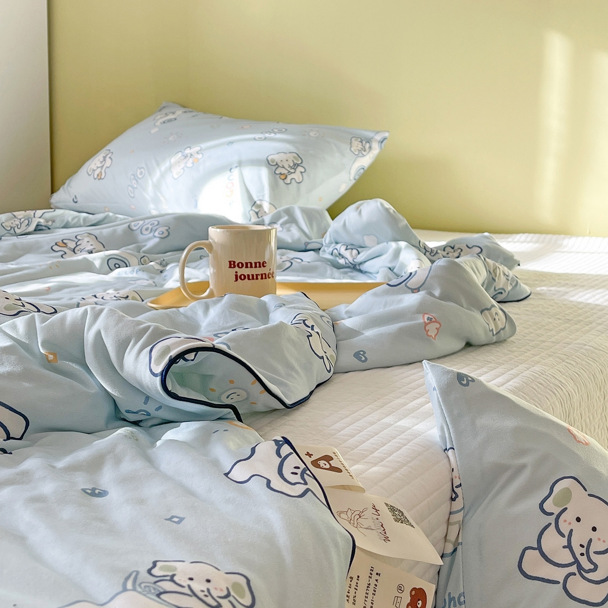 91家纺网 家纺一手货源 找家纺 咏绒家纺工厂店 厂家直销网销爆款花型永不断货2025春夏新款A类牛奶针织棉大豆夏被（长期款） 汽车小象