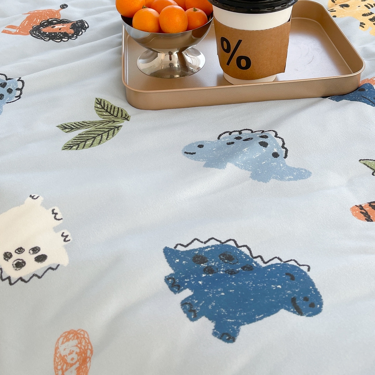 91家纺网 家纺一手货源 找家纺 咏绒家纺工厂店 厂家直销网销爆款花型永不断货2025春夏新款A类牛奶针织棉大豆夏被（长期款） 森林日记