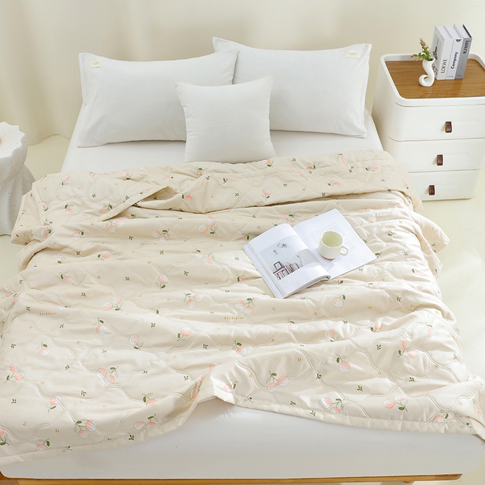 91家纺网 家纺一手货源 找家纺 诗雅纺织 2026新款亲肤绒夏被空调被夏凉被 蒲公英