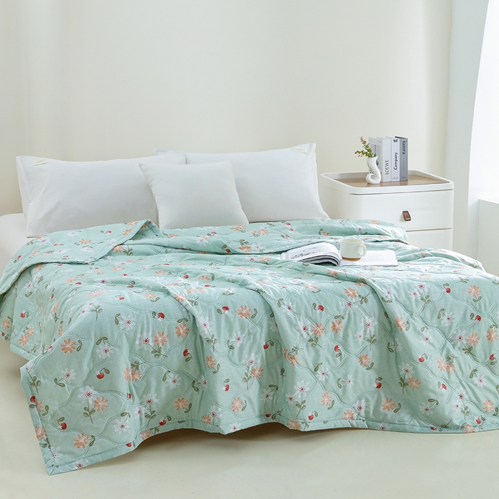 91家纺网 家纺一手货源 找家纺 诗雅纺织 2026新款亲肤绒夏被空调被夏凉被 红果