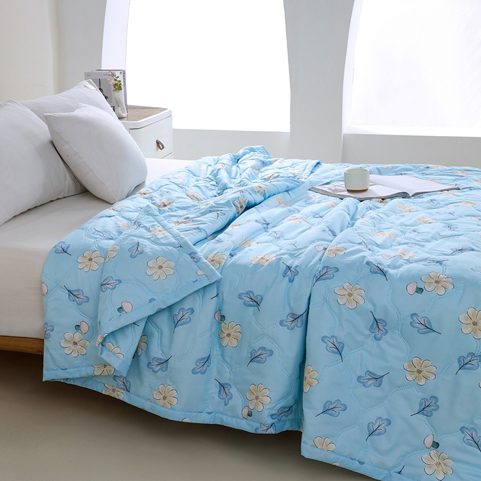 诗雅纺织 2026新款亲肤绒夏被空调被夏凉被 华叶