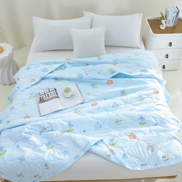 91家纺网 家纺一手货源 找家纺 诗雅纺织 2026新款亲肤绒夏被空调被夏凉被 田园生活