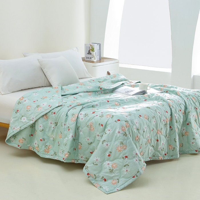 91家纺网 家纺一手货源 找家纺 诗雅纺织 2026新款亲肤绒夏被空调被夏凉被 红果