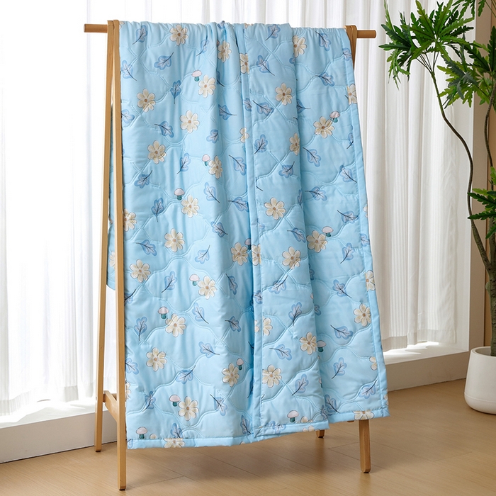 91家纺网 家纺一手货源 找家纺 诗雅纺织 2026新款亲肤绒夏被空调被夏凉被 华叶