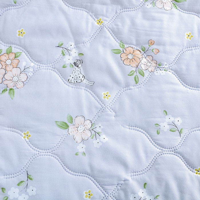 91家纺网 家纺一手货源 找家纺 诗雅纺织 2026新款亲肤绒夏被空调被夏凉被 花仙子