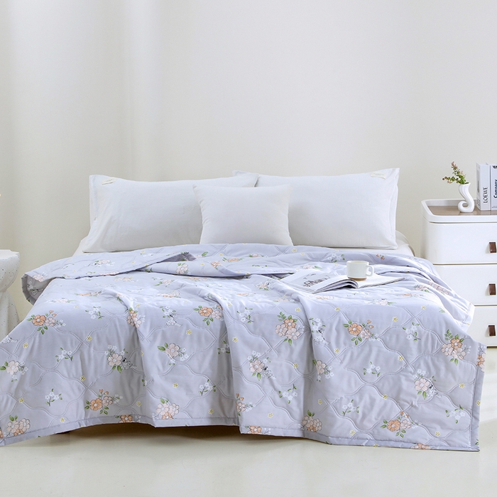 91家纺网 家纺一手货源 找家纺 诗雅纺织 2026新款亲肤绒夏被空调被夏凉被 花仙子