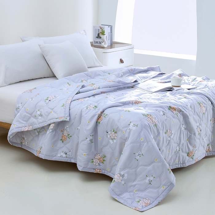 91家纺网 家纺一手货源 找家纺 诗雅纺织 2026新款亲肤绒夏被空调被夏凉被 花仙子