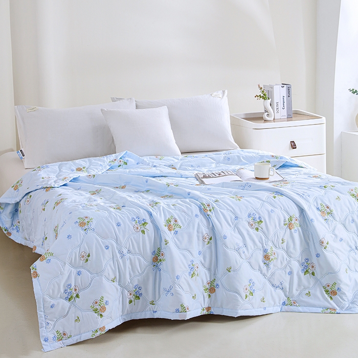 91家纺网 家纺一手货源 找家纺 诗雅纺织 2026新款亲肤绒夏被空调被夏凉被 夏栀