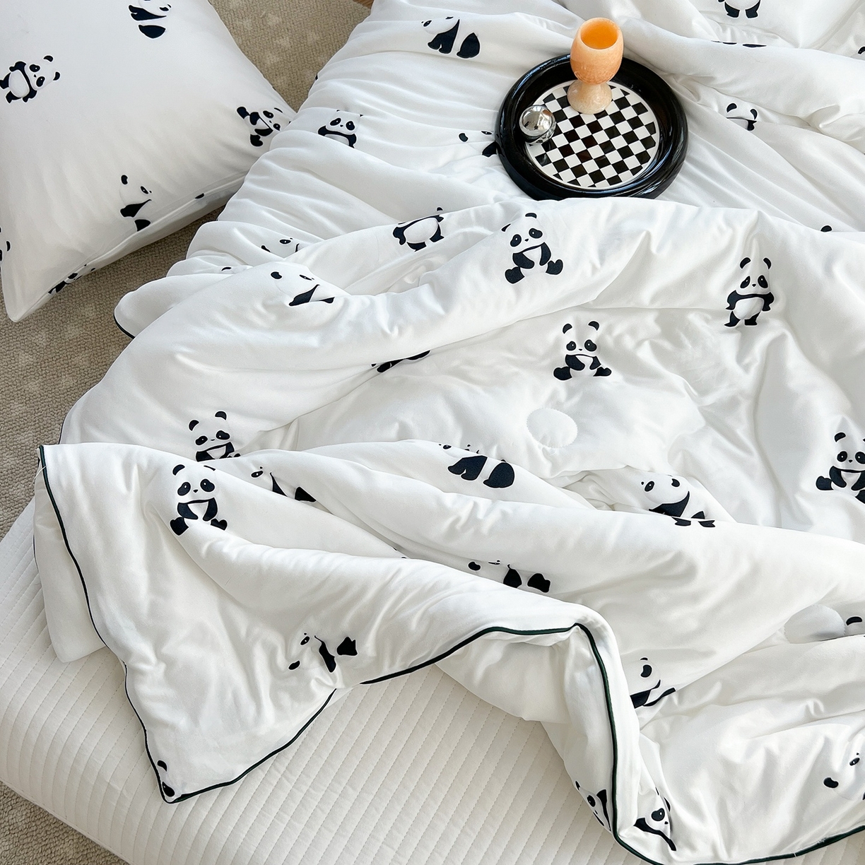 91家纺网 家纺一手货源 找家纺 咏绒家纺工厂店 厂家直销网销爆款花型永不断货2025春夏新款A类牛奶针织棉大豆夏被（长期款） 团团圆圆