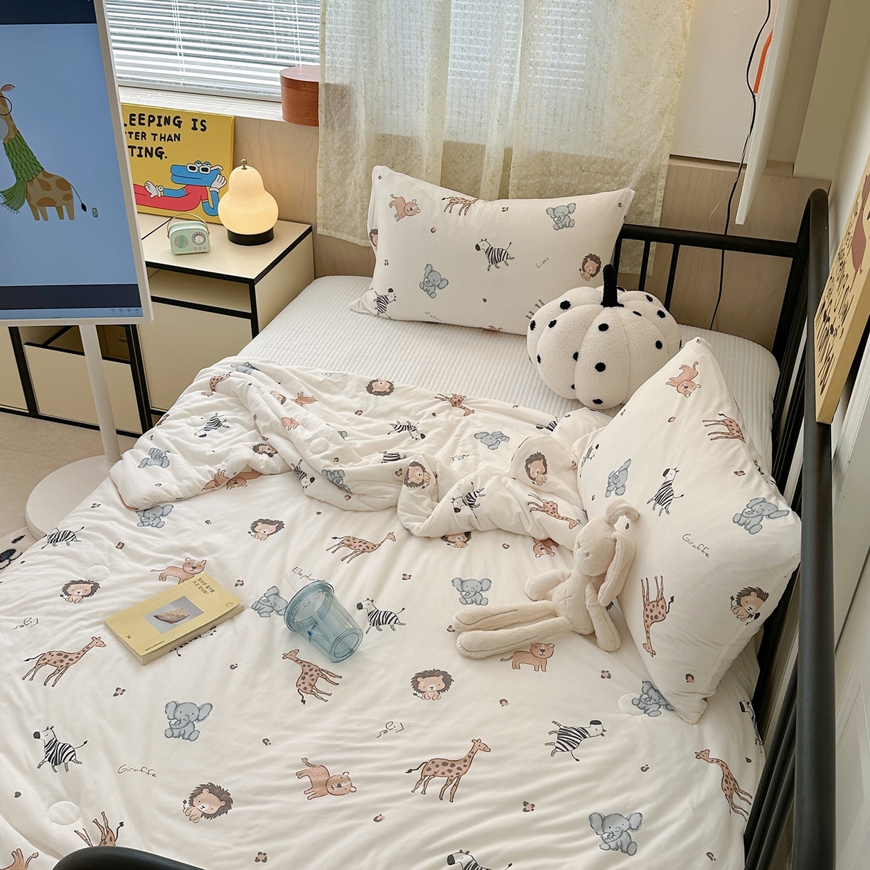 91家纺网 家纺一手货源 找家纺 咏绒家纺工厂店 厂家直销网销爆款花型永不断货2025春夏新款A类牛奶针织棉大豆夏被（长期款） 小动物们