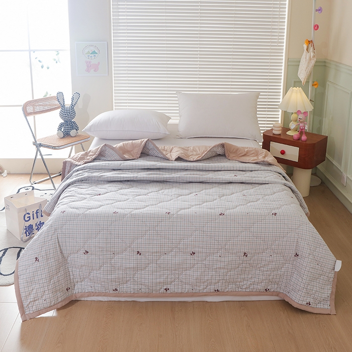 91家纺网 家纺一手货源 找家纺 （总）诗雅纺织 2026新款超柔水洗棉夏凉被空调被超声波压花夏被礼品被