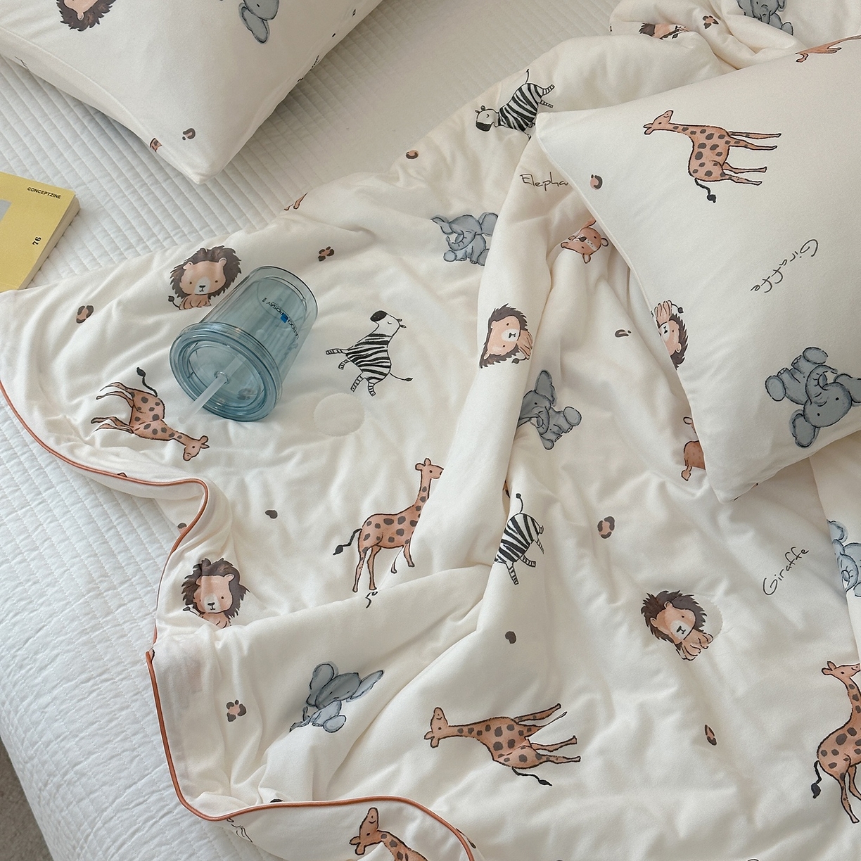 91家纺网 家纺一手货源 找家纺 咏绒家纺工厂店 厂家直销网销爆款花型永不断货2025春夏新款A类牛奶针织棉大豆夏被（长期款） 小动物们