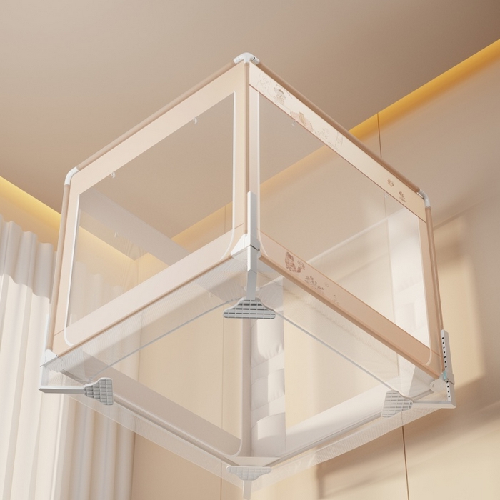 91家纺网 家纺一手货源 找家纺 青竹苑 2026新款贴布口袋款床笠底坐床蚊帐 哈基米