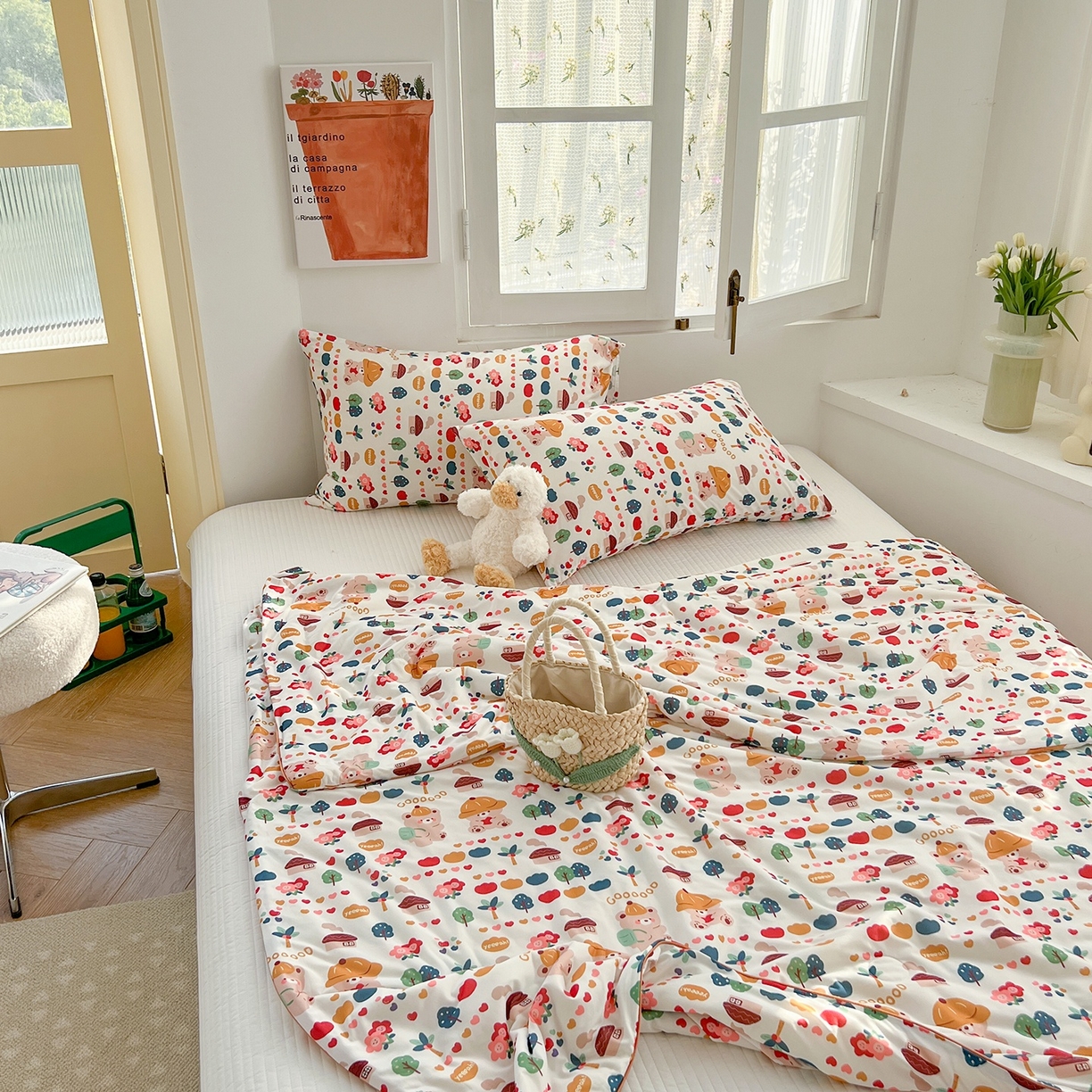 91家纺网 家纺一手货源 找家纺 咏绒家纺工厂店 厂家直销网销爆款花型永不断货2025春夏新款A类牛奶针织棉大豆夏被（长期款） 小熊回忆