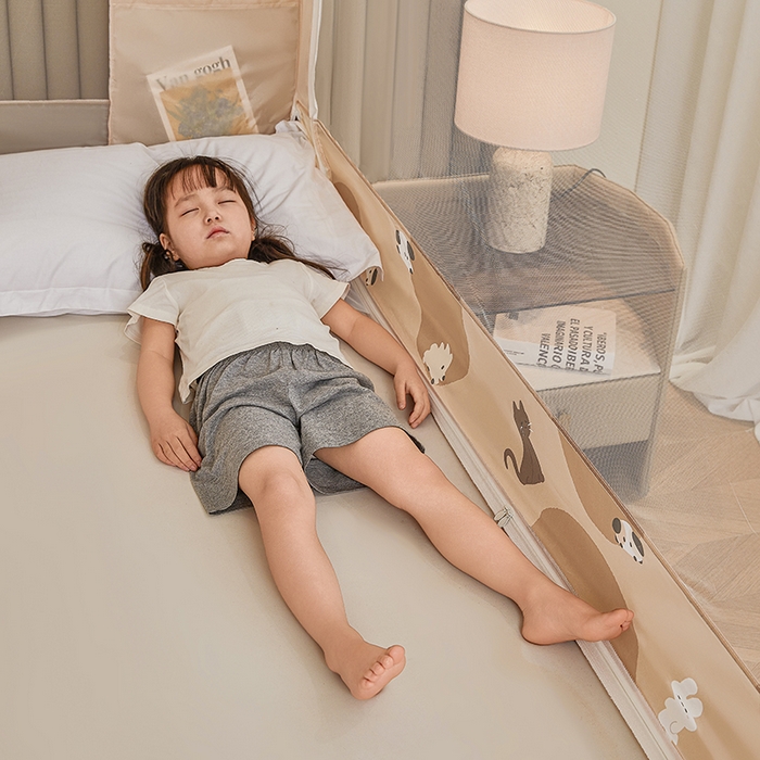 91家纺网 家纺一手货源 找家纺 青竹苑 2026新款贴布口袋款床笠底坐床蚊帐 萌宠出道