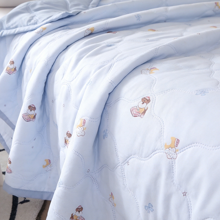 91家纺网 家纺一手货源 找家纺 诗雅纺织 2025新款超柔水洗棉夏凉被空调被超声波压花夏被礼品被 凯瑞