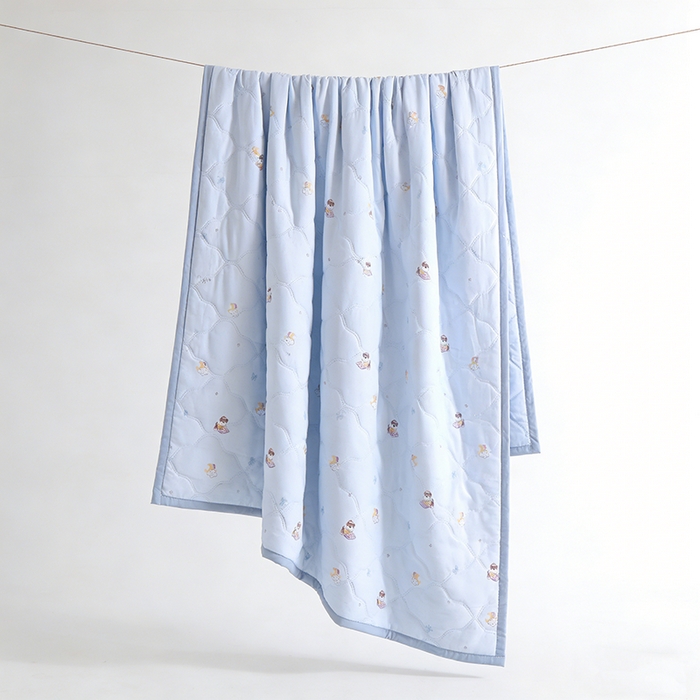 91家纺网 家纺一手货源 找家纺 诗雅纺织 2025新款超柔水洗棉夏凉被空调被超声波压花夏被礼品被 凯瑞