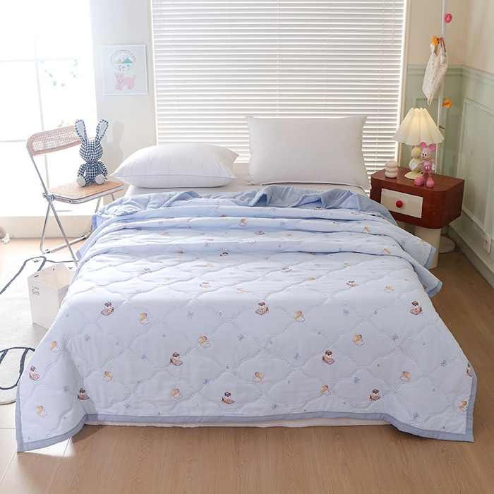 诗雅纺织 2025新款超柔水洗棉夏凉被空调被超声波压花夏被礼品被 凯瑞