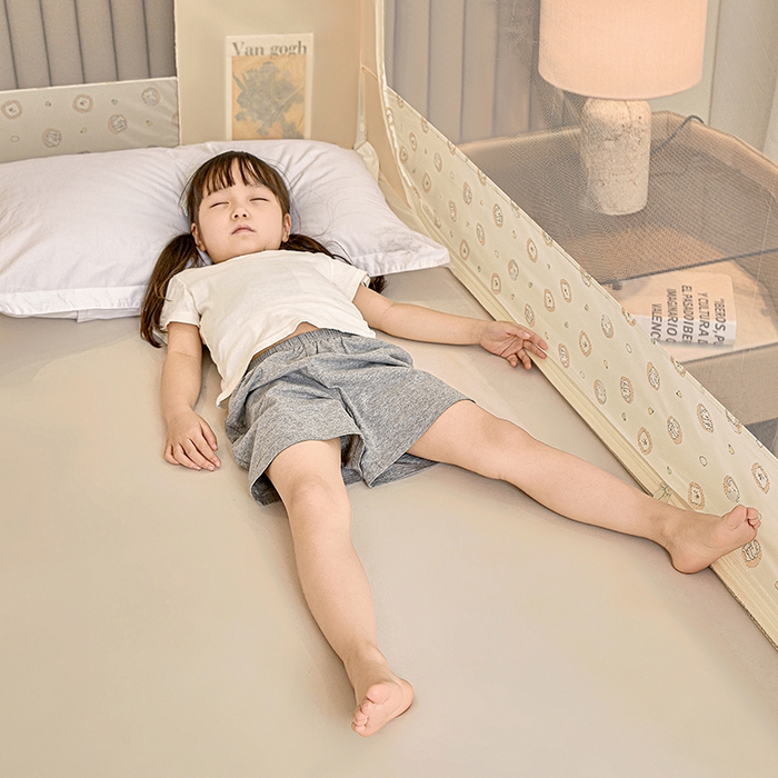 91家纺网 家纺一手货源 找家纺 青竹苑 2026新款贴布口袋款床笠底坐床蚊帐 小刺猬